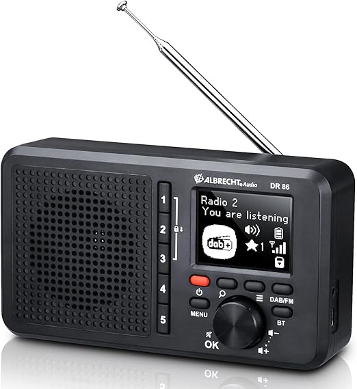 albrecht dr 86 小型老年人收音机,27861,dab /fm,音乐流,内置 2200